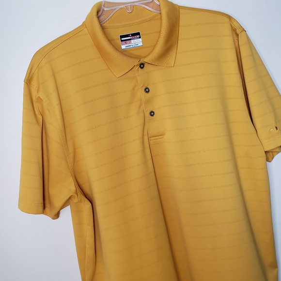 Grand Slam Performance Golf Polo Men's XXL Yellow Airflow Short Sleeve Shirt - Picture 10 of 10